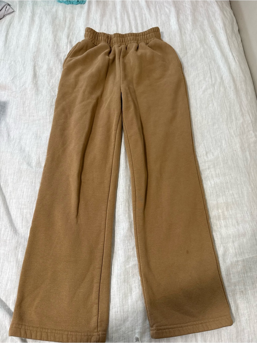 Women's Cozy Wide-Leg Fleece Pants - Brown